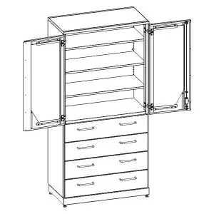 Изображение МШ-2-07 шкаф медицинский