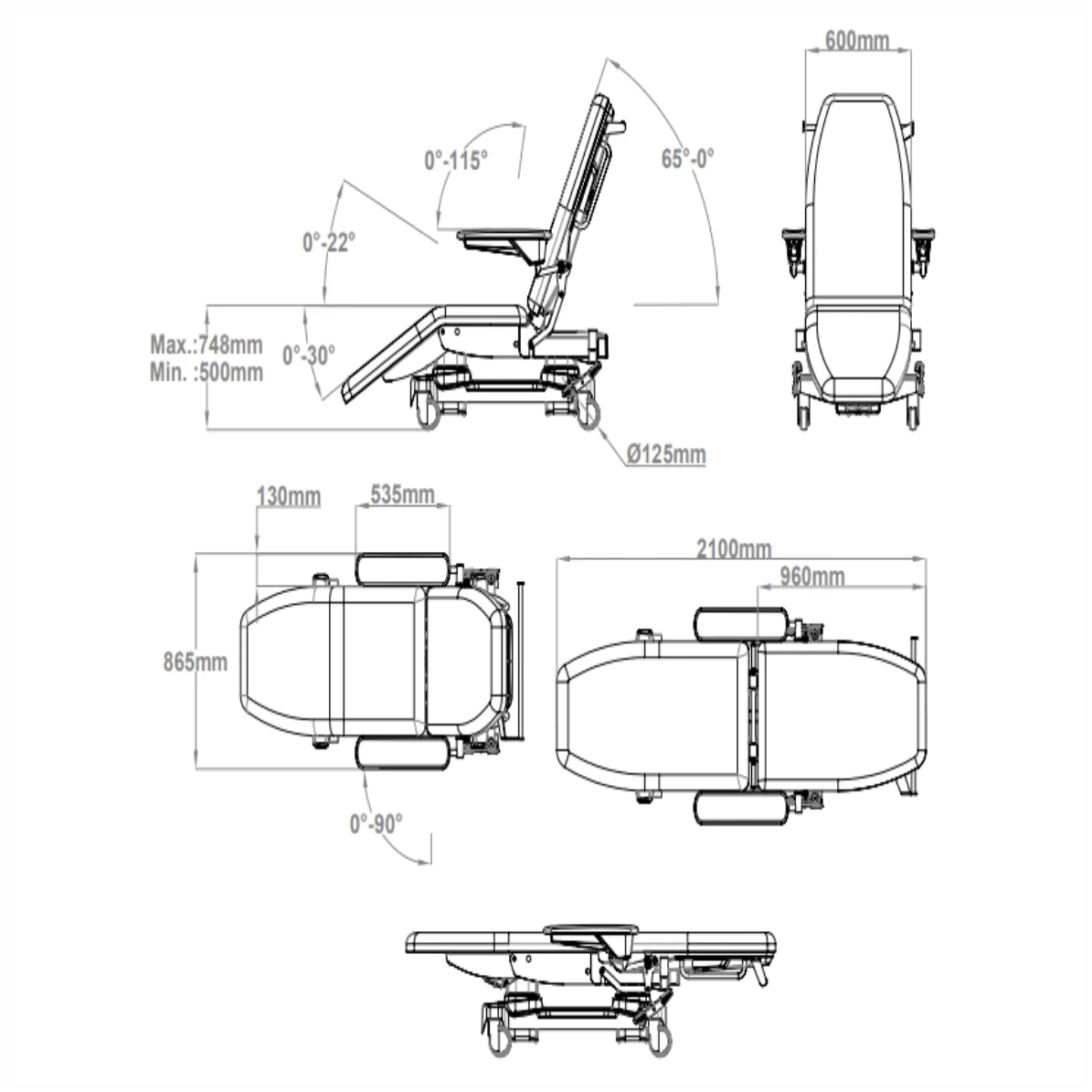 Изображение Кресло для гемодиализа NHS 908 (4 мотора)